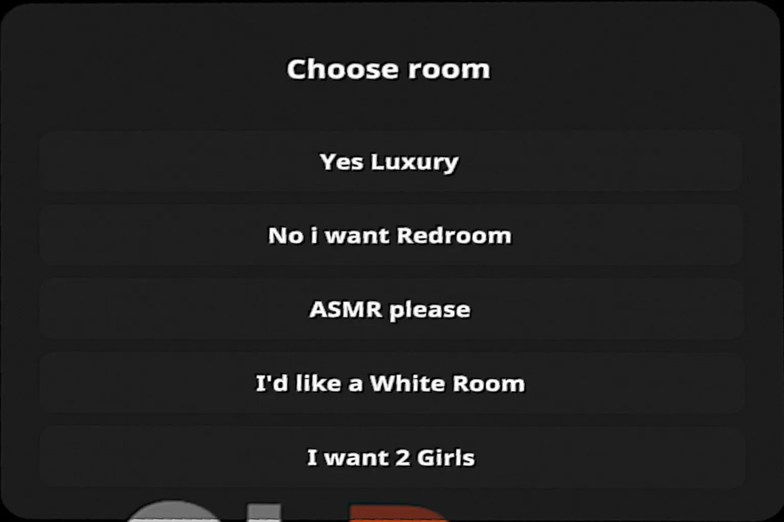 Menú de selección de escenario para videos interactivos de SexLikeReal